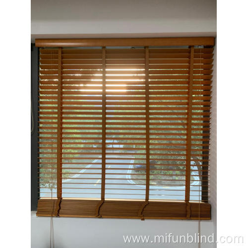 Basswood Slat Material 100% Wooden Venetian Blinds